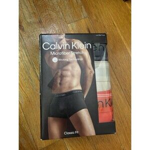 Calvin Klein 3 Pack Low Rise Trunks Boxer Briefs Microfiber Stretch Mens…